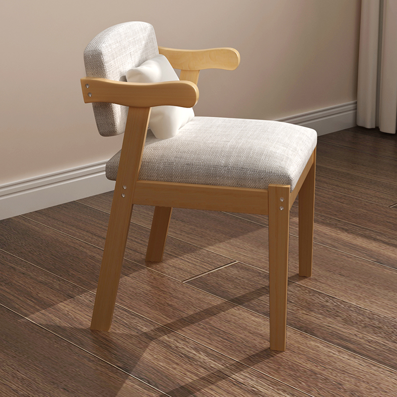 Nordic Dining Chair Solid Wood Chairs Chair Nordic Dining Room Fabric Removable Washchair Computer Chair Seat