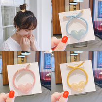 Net red head rope bracelet dual-use leather band hair accessories cute love jelly knotted hair rope hipster simple Hairband