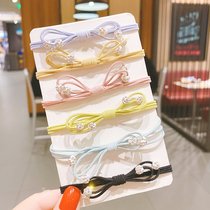 Korean children adult three-layer crystal hair rope headwear Lady simple not hurt hair cute rubber band Hairband hair accessories