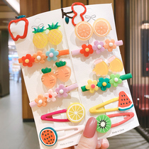 Childrens fruit hairclip hair accessories little girl cute not hurt hair bangs clip hair girl temperament bangs