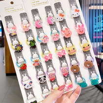 Childrens cute cartoon tie small pull hair rope headdress girl sweet princess does not hurt hair tie hair tie small hair ring