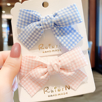 Childrens bow hairclip girl hipster flower headwear Korean version of simple hairclip cute bangs clip hair accessories