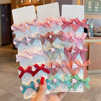 Baby cute bow bow clip hair accessories girls dont hurt hair cloth art banghai clip hairpin Lady simple hairclip