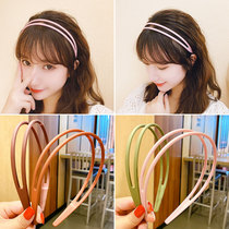 Korean version of simple frosted double-layer hairband headdress lady does not hurt hair wash face makeup cute headband temperament hair clip