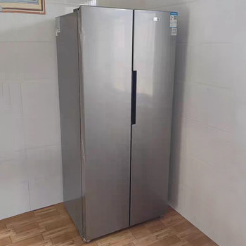 Chigo Side-By-Side Refrigerator 406L Double-Door Large Capacity Air-Cooled Official Household Genuine First-Class Energy-Efficiency Refrigerator