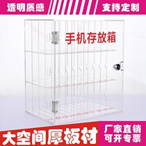 Hand cabinet storage cabinet transparent acrylic single door box unit factory storage safe deposit box with lock locker