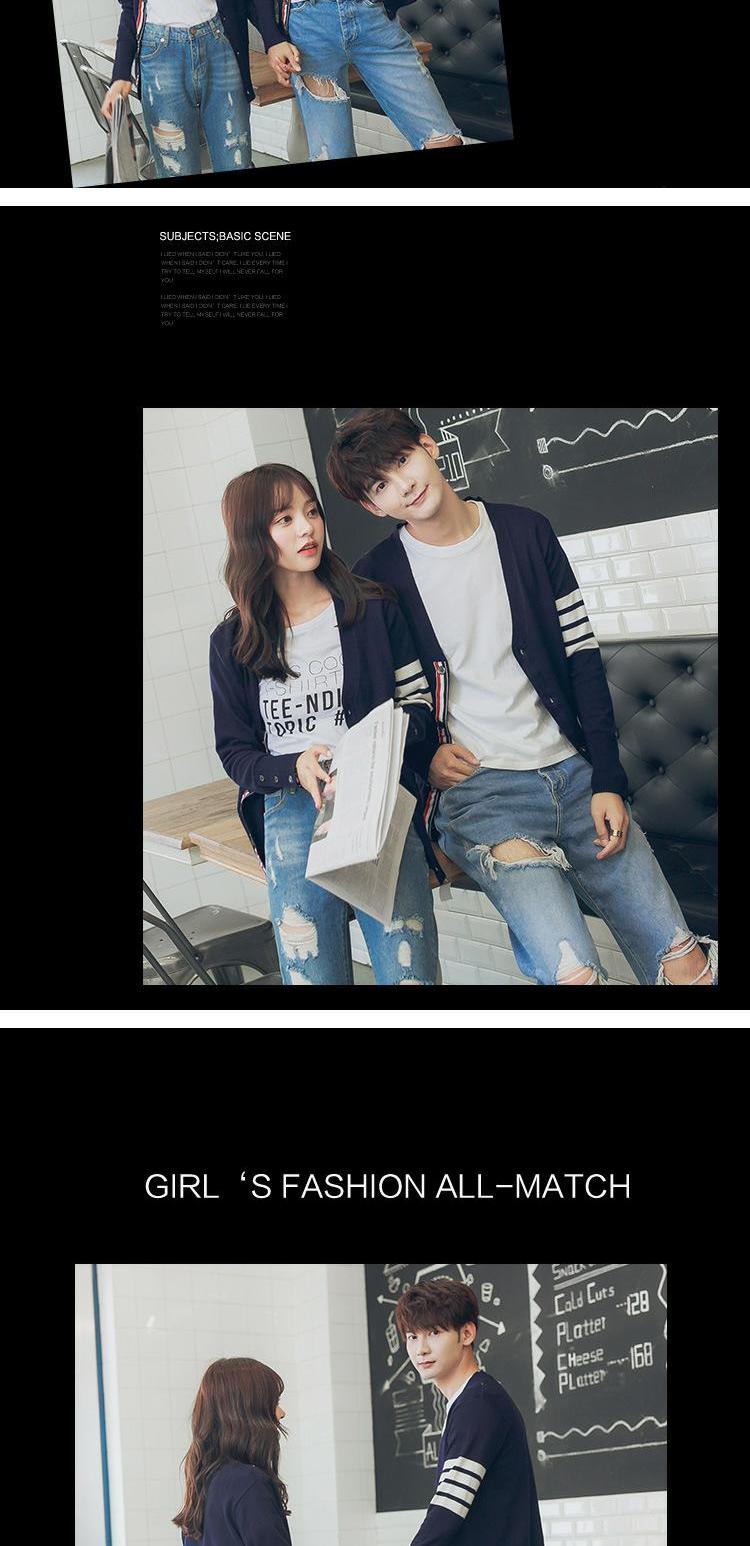 TB Li Yifeng mới với áo sơ mi nam cardigan phiên bản Hàn Quốc của cặp đôi áo len cổ lọ màu trơn đan áo len thổ cẩm