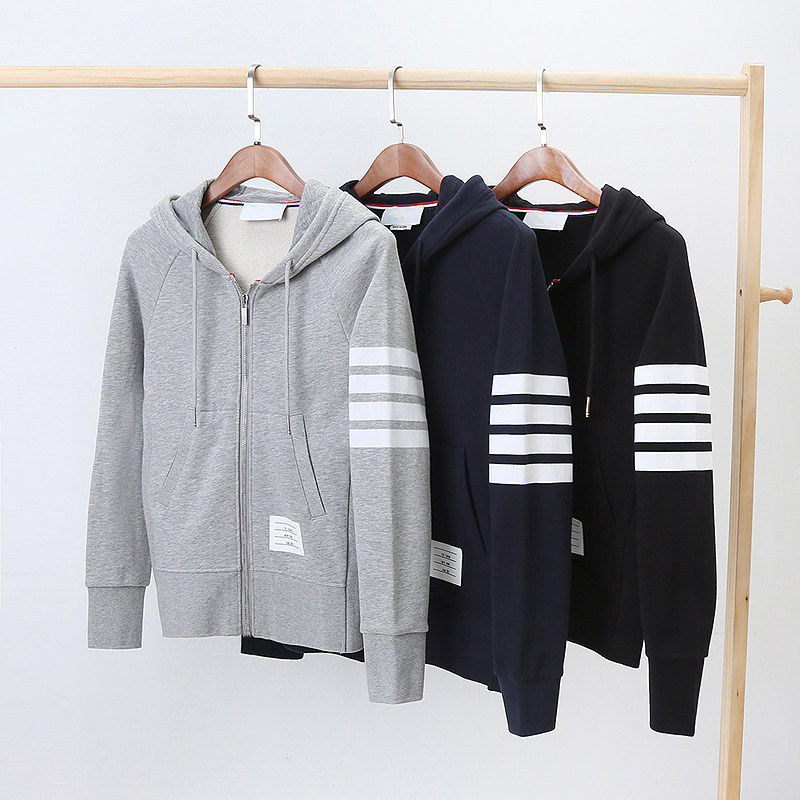 Children's fashion TB spring and Autumn cotton hooded sweatshirt hoodie cardigan Men's and women's children's fashion brand casual jacket