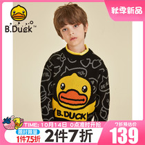B Duck little yellow Duck childrens clothing boys sweater spring and autumn childrens autumn childrens knitwear foreign girl shirt