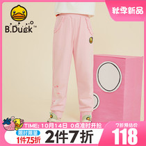 B Duck little yellow Duck childrens clothing girls pants children sports trousers autumn wear 21 new foreign style childrens casual pants