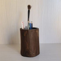 Lanna Thai wooden pen holder creative retro office study storage stationery desktop ornaments Teachers Day gift