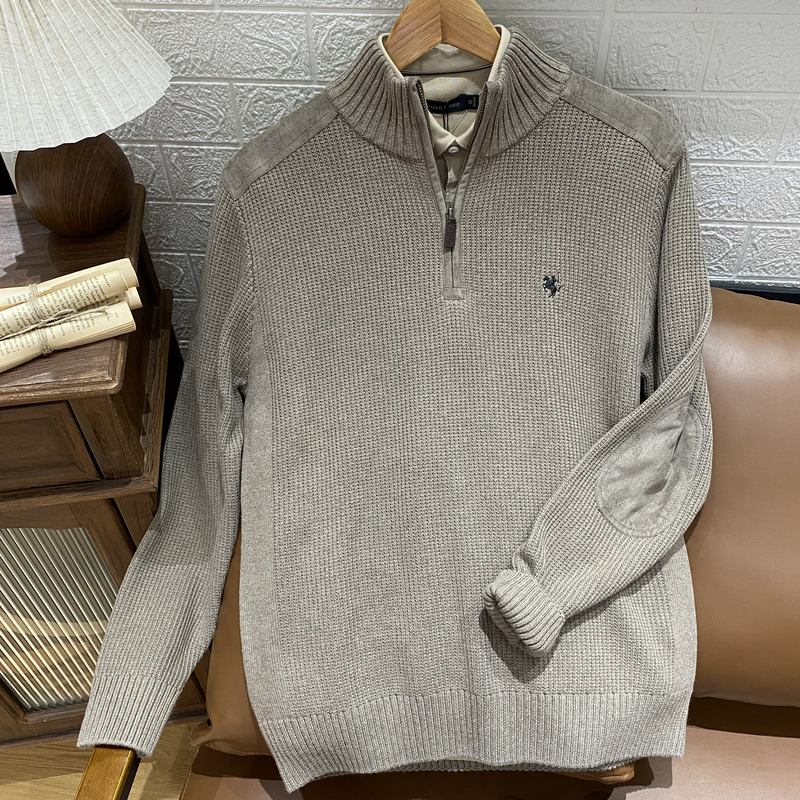 Paul Peter Counter Genuine Autumn New Model Mjecz00661 Men's Pure Cotton Knitwear Waffle Collar Sweater Paul Peter Counter Genuine Autumn New Model Mjecz00661 Men's Pure Cotton Knitwear Waffle Collar Sweater