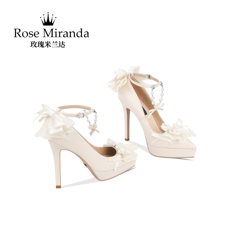 Rose Miranda High Heels, Off-White, Single Strap, Date-Friendly, Platform, Shallow Mouth Single Shoes Rose Miranda High Heels, Off-White, Single Strap, Date-Friendly, Platform, Shallow Mouth Single Shoes