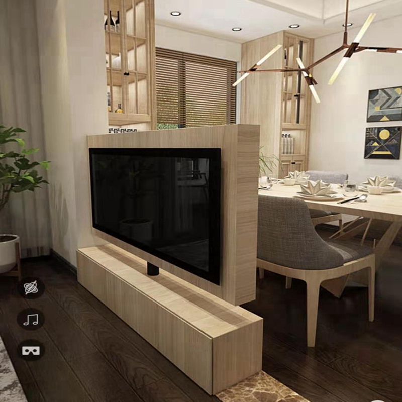360-Degree Rotating Tv Stand with Manual Rotating Base and In-Tube Wiring 360-Degree Rotating Tv Stand with Manual Rotating Base and In-Tube Wiring