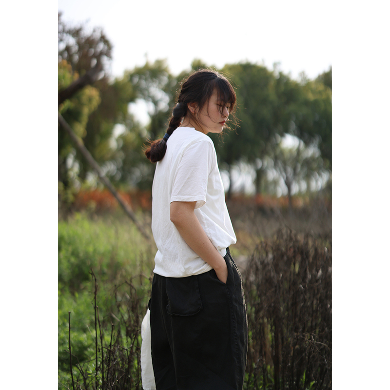 Washed and Soft Basic Style Simple Short-Sleeved T-Shirt, Special 26789