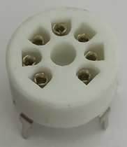 Small 7 foot electronic pipe seat ceramic silver plated seven-foot amplifier socket 6J4 6Z4 6X4 electronic tube seat