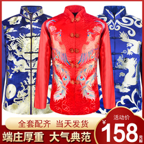 Suher womens full set of seven sets of three-waist five-collar mens full range of elderly funeral goods Dead Mens clothes Modern dress Dress