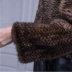 Áo khoác lông chồn nữ ngắn 2017 mới áo thun cổ tròn dệt kim dệt kim lông chồn - Faux Fur