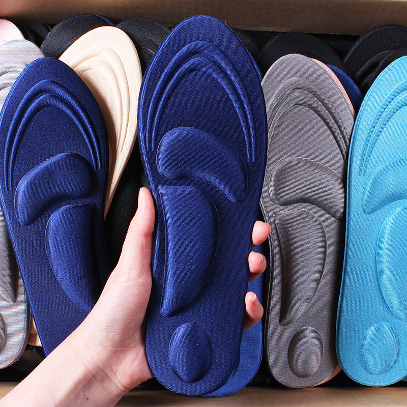 Comfort Sports Insoles 4D Massage Memory Cotton Damping Air Cushion Foot Arch Support Cushion Breathable men and women can cut and sweat