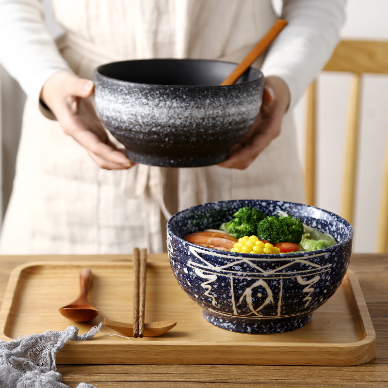 Day Style Cutlery Ceramic Bowls Home Big pull noodles Lovely creative rice bowls Bowl Noodles Bowl Soup Bowl Large Bowl single