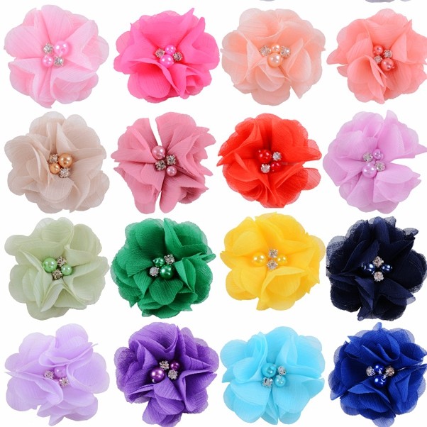 5 cm Hand Stitched Water Drill Pearl Snow Spinning Bouquet Flowers Diy Hand Holding Flowers Shoes Flower Hat Flowers Clothing Head Flowers