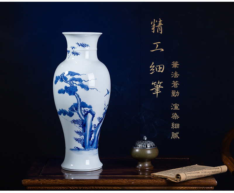 Jia lage jingdezhen blue and white porcelain vase YangShiQi Chinese style classic flower on the tail of the reign of emperor kangxi bottles and name