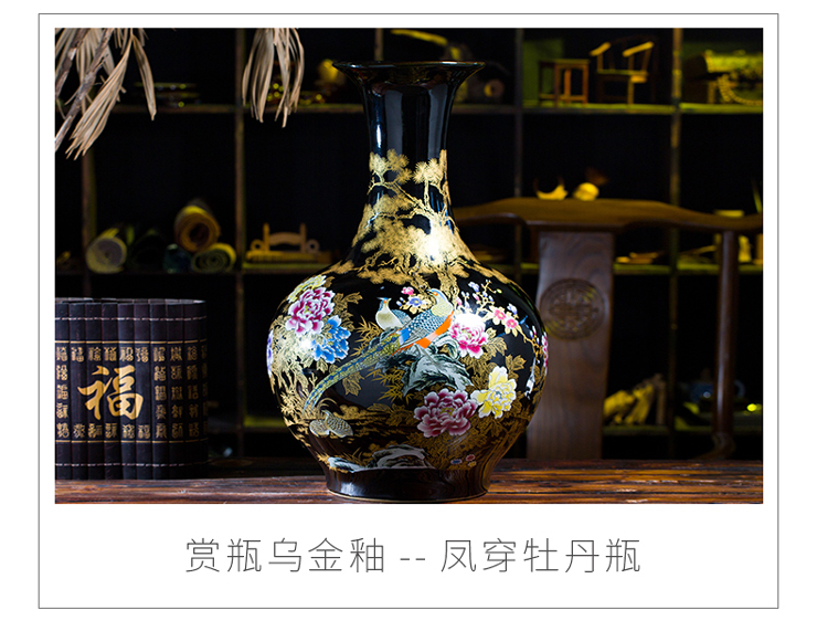 Jingdezhen ceramic vase wine cabinet decoration sitting room of large vase furnishing articles furnishing articles TV ark, study