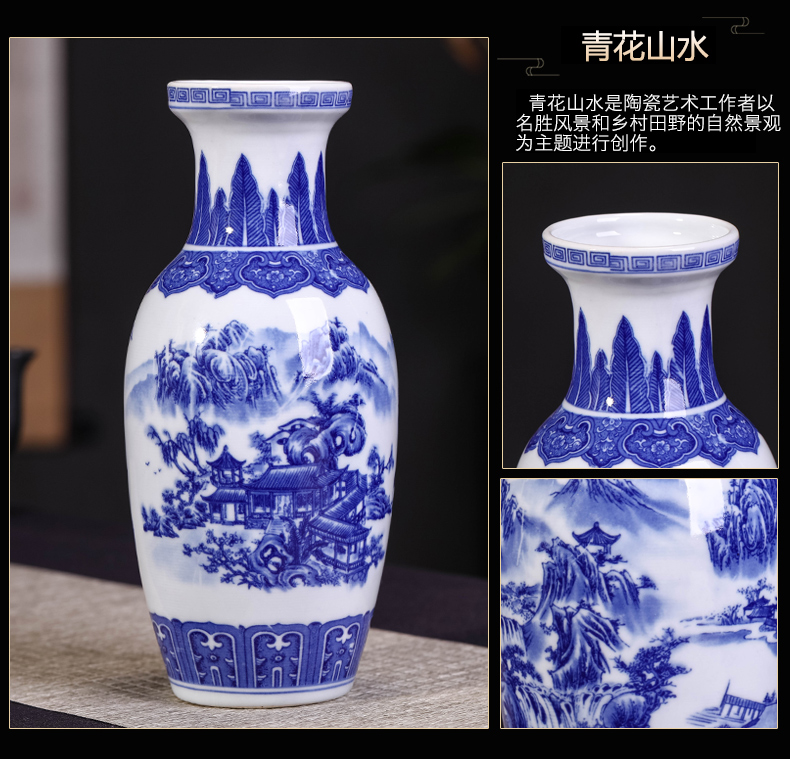 Jingdezhen ceramics vase archaize cordierite porcelain vase flower vase archaize do old vase decoration as furnishing articles