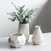 Bắc Âu ins marbled gốm giả hoa sắp xếp hoa nhỏ phòng khách mô phỏng trang trí cây xanh trang trí - Vase / Bồn hoa & Kệ