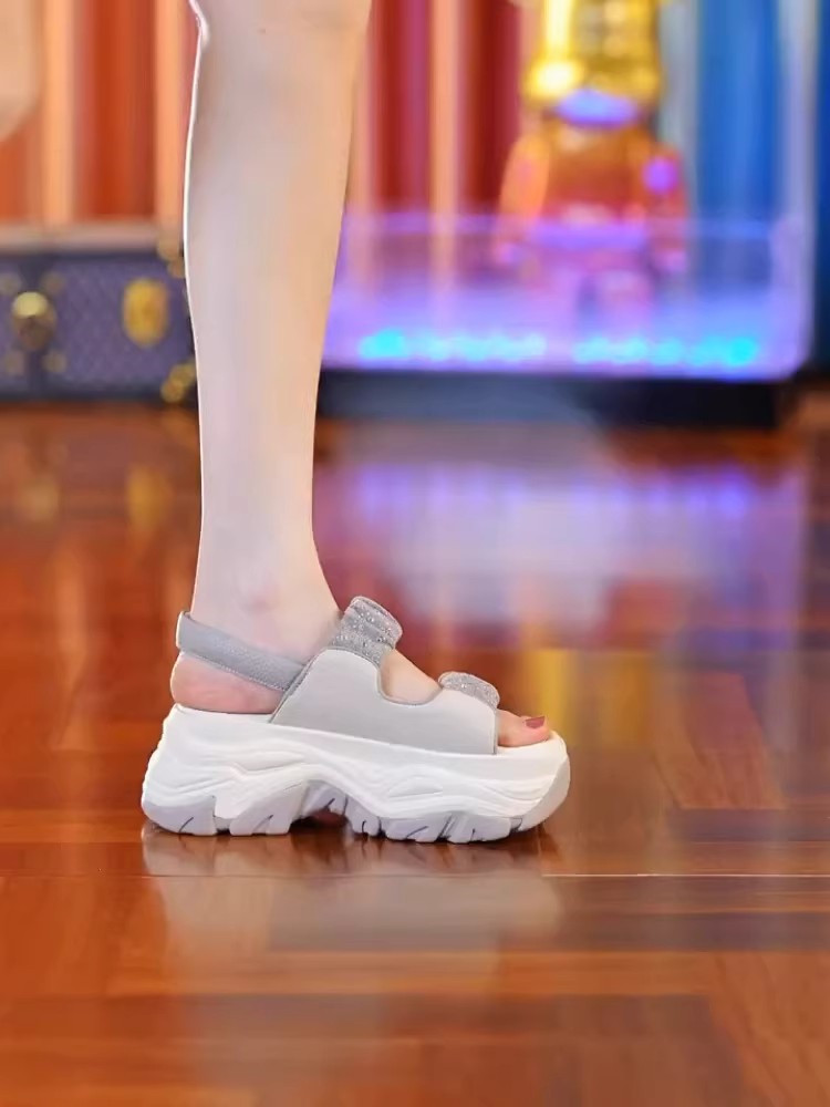 Damen Sandalen Mit Dicker Sohle Aus Weichem Leder Für Den Sommer_voghion.com