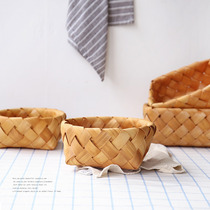 Food woven basket Vegetable storage basket Snack basket Kitchen fruit storage basket Multi-function bread breakfast storage basket