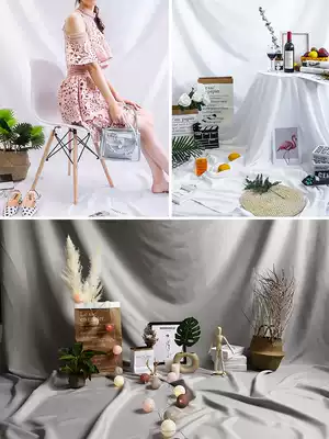 ins net red white cloth photo background cloth Clothing shooting live selfie Pure black wall cloth thickened baby birthday photography decoration God girl props background wall curtain red gray