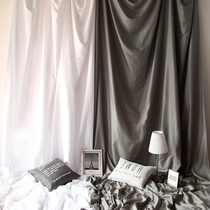 ins net red white cloth photo background cloth Clothing shooting live selfie Pure black wall cloth thickened baby birthday photography arrangement God girl props background wall curtain red gray
