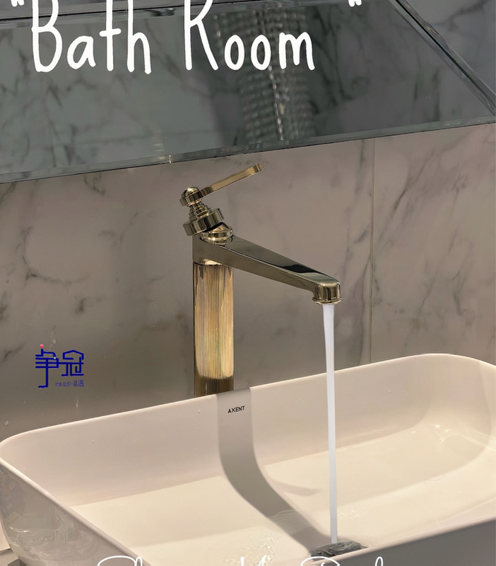 【French-Style Pure Copper Faucet】Pure Copper Basin Faucet with Amber Icicle Spout, Hot and Cold Under-Counter Basin Bathroom Faucet 【French-Style Pure Copper Faucet】Pure Copper Basin Faucet with Amber Icicle Spout, Hot and Cold Under-Counter Basin Bathroom Faucet