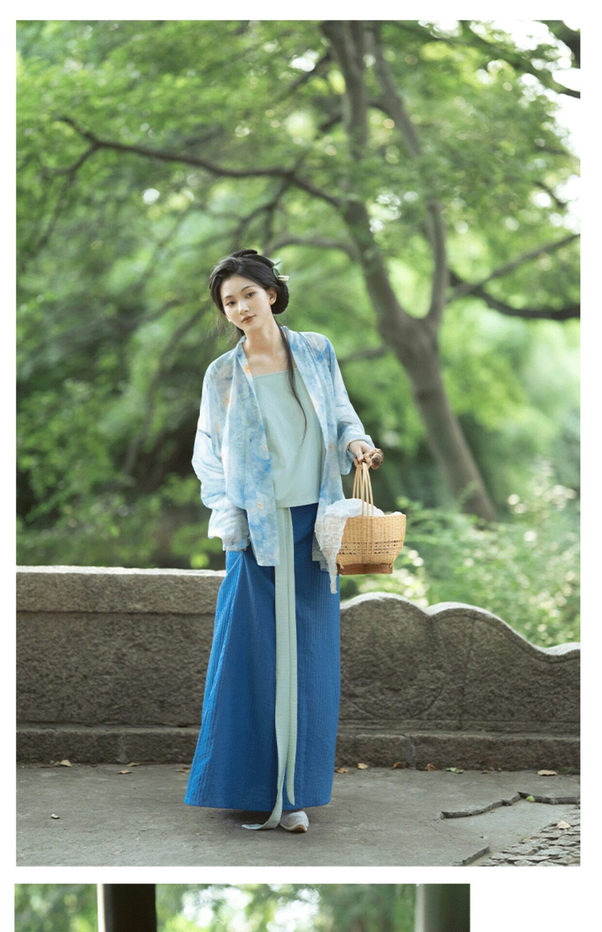 Китайцы одежда наборы 上雲樂 风定池 宋制汉服飞机袖两片裙旋裙日常原创国风女春夏现货