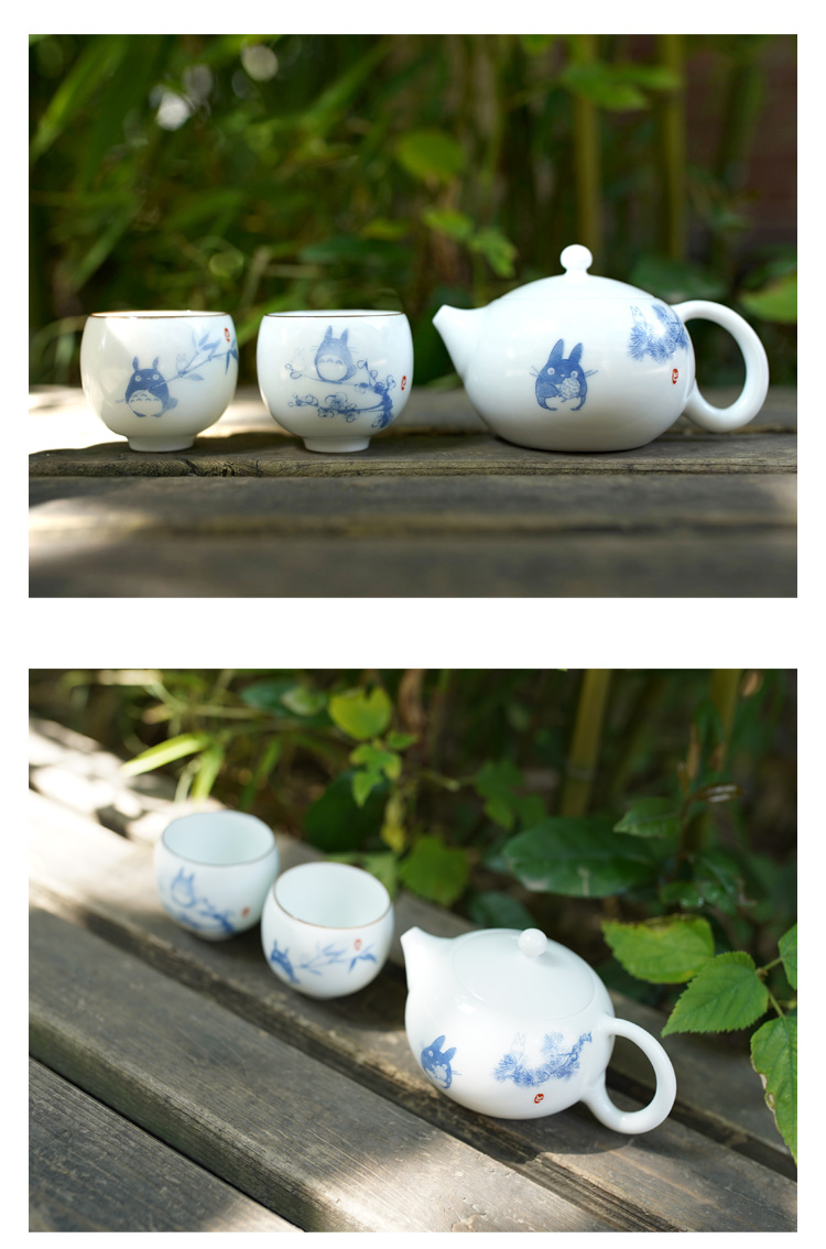 Acorn Cộng hòa cửa hàng chính thức Bộ trà phù hợp với mực Totoro phim hoạt hình Miyazaki chính hãng xung quanh - Carton / Hoạt hình liên quan hình dán hello kitty