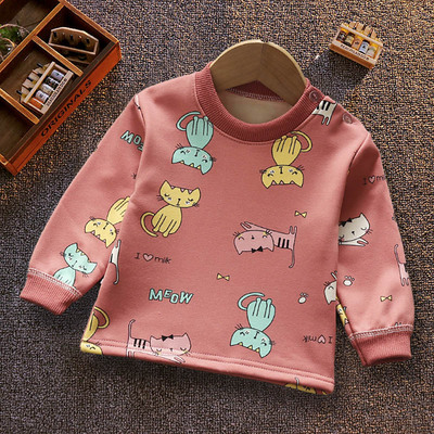 【巧豆熊】宝宝加绒打底衣