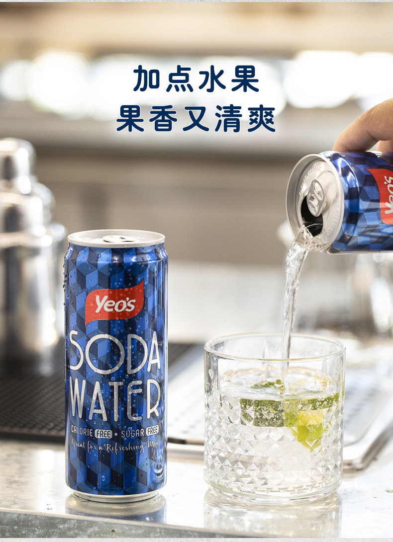 新加坡进口 杨协成 0糖0卡苏打气泡水 325ml*24罐 天猫优惠券折后￥59包邮（￥118-59）
