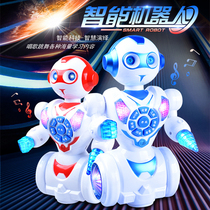 New intelligent early education robot model light music dance Electric Universal Children robot toy explosion