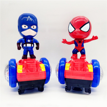 Hot sale Spider-Man Captain America Wanxia wheelbarrow car light music 2-6 year old baby Toys Toys