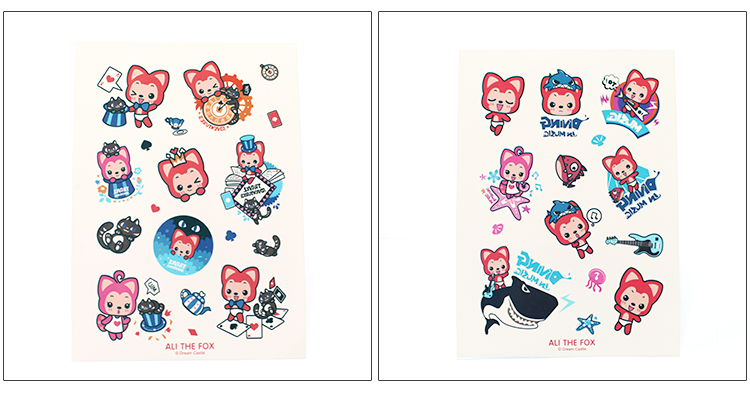 Một con gấu trúc nước dán không thấm nước và mồ hôi kéo dài dễ thương cartoon pattern anime xung quanh dán hình xăm chính thức đích thực hình dán anime