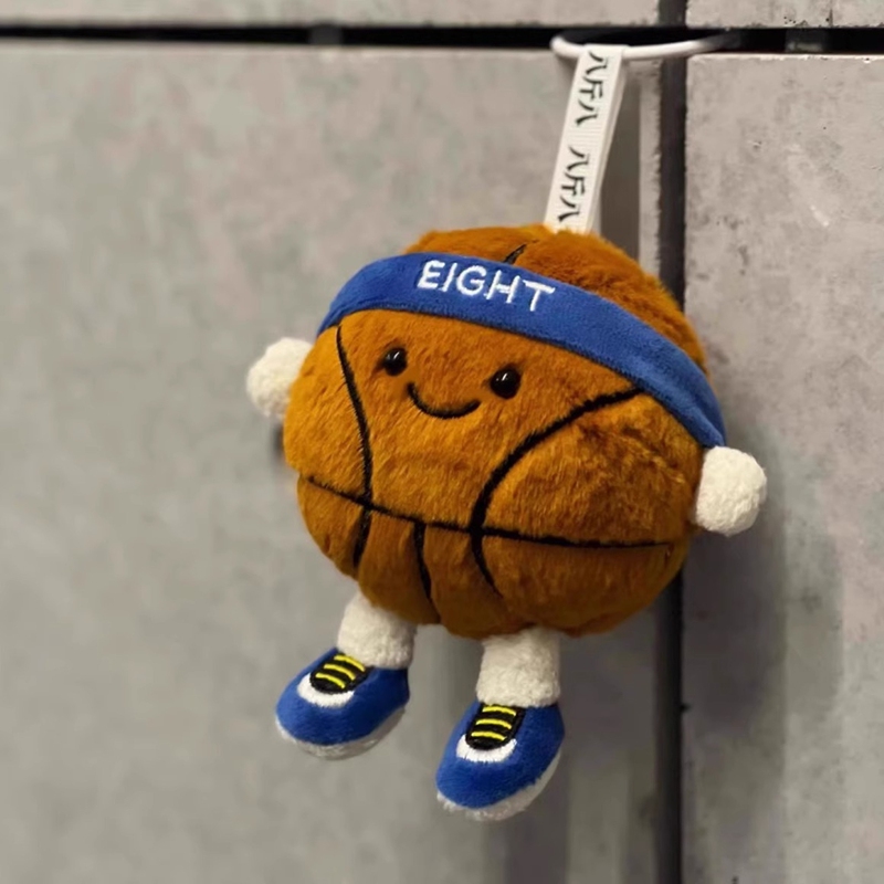 4kg Eight Cartoon Creative Basketball Plush Doll Peripheral Backpack Pendant Keychain Boys' Birthday Gift