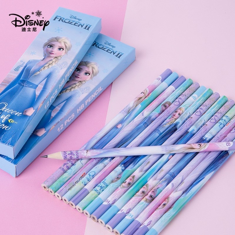Princess Aisha pencils 12 color boxes Frozen stationery primary school students first grade two Aisha school supplies
