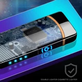 Индукционная двухдуговая ветрозащитная креативная электронная зажигалка с зарядкой, популярно в интернете