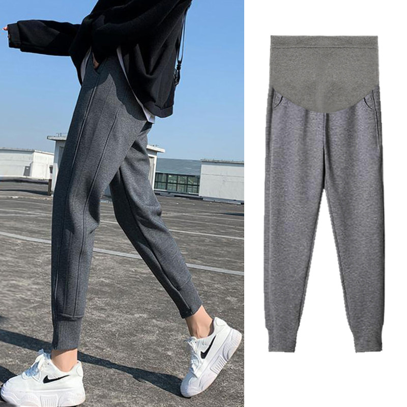 Pregnant women pants Spring and Autumn wear pants Haren pants cotton pants belly tide mother pregnant women autumn pants fashion style
