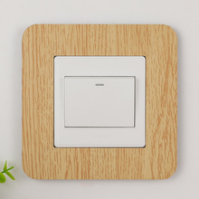 开关贴保护套墙贴简约木纹插座装饰