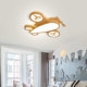 Ougenuo Children's Room Bedroom Lamp Creative Airplane Shape Solid Wood Children's Room Lamp Supports Smart Control