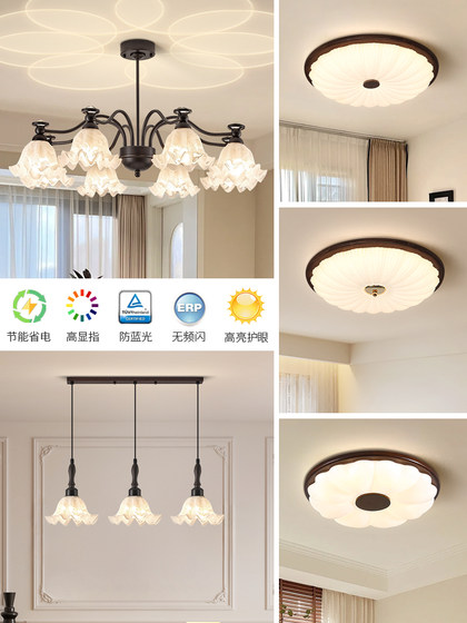 French-Style Retro Living Room Chandelier, Light Luxury High-End Hall Main Light, 2026 New American-Style Lighting Fixtures, Whole House Package Set