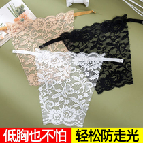 Chest shield Chest Protector Chest protection against walking light Nets a piece of obelist black and white lace florian lace V collar bottom woman