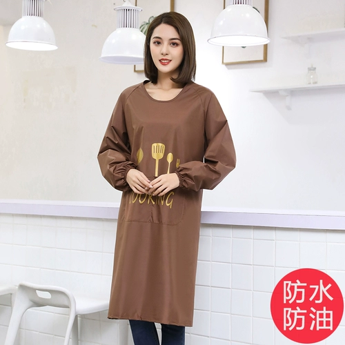 晶意 Модный водонепроницаемый фартук, рабочий лонгслив, нагрудник